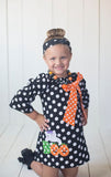 Black White Polka Dots Knotted Headband