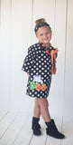 Black White Polka Dots Knotted Headband