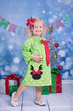 Reindeer Mouse Applique Dress