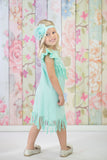 Aqua Fringe Dress