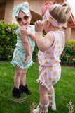 Polka Dots Pom Pom Romper Set-Light Pink