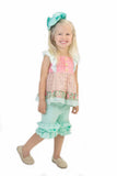 Triple Ruffle Shorties-Mint