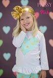 Heart of Gold Outfit (Mint/Gold Polka Dots)