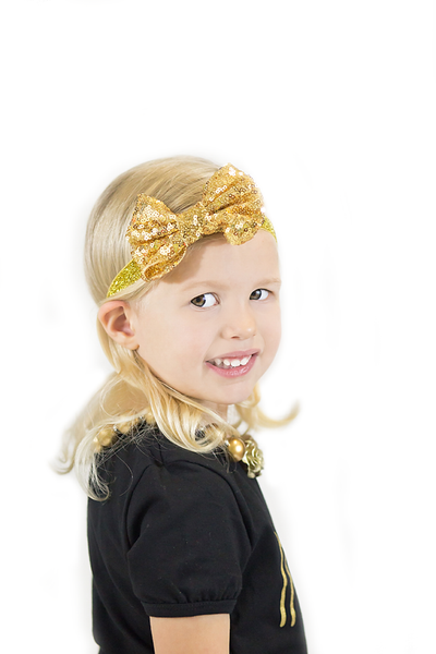 Gold Sequins Bowband