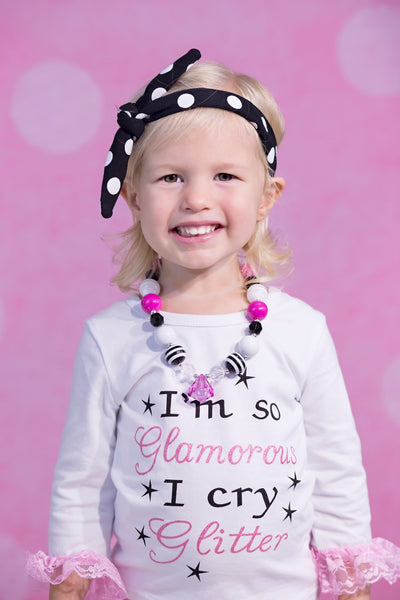 Black White Polka Dots Knotted Headband