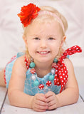Red, White & Aqua Chunky Necklace