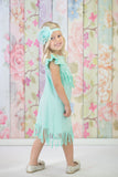 Aqua Fringe Dress