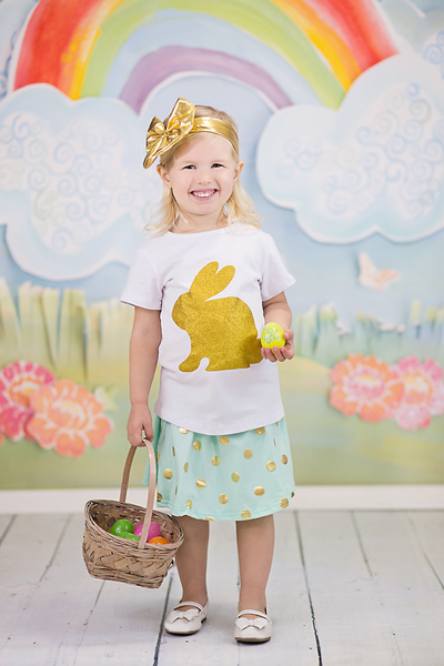 Golden Bunny Skirt Outfit