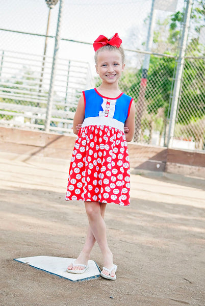 All Star Ruffle Baseball Dress