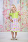 Bunny Flutter Sleeve Dress