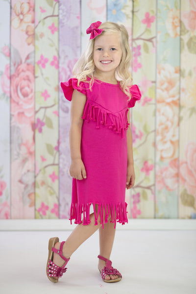 Hot Pink Fringe Dress