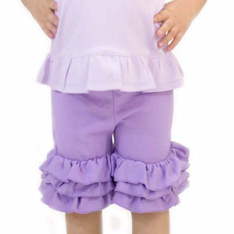 Triple Ruffle Shorties-Lilac