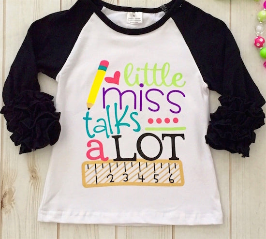 Little Miss Talks Alot Raglan